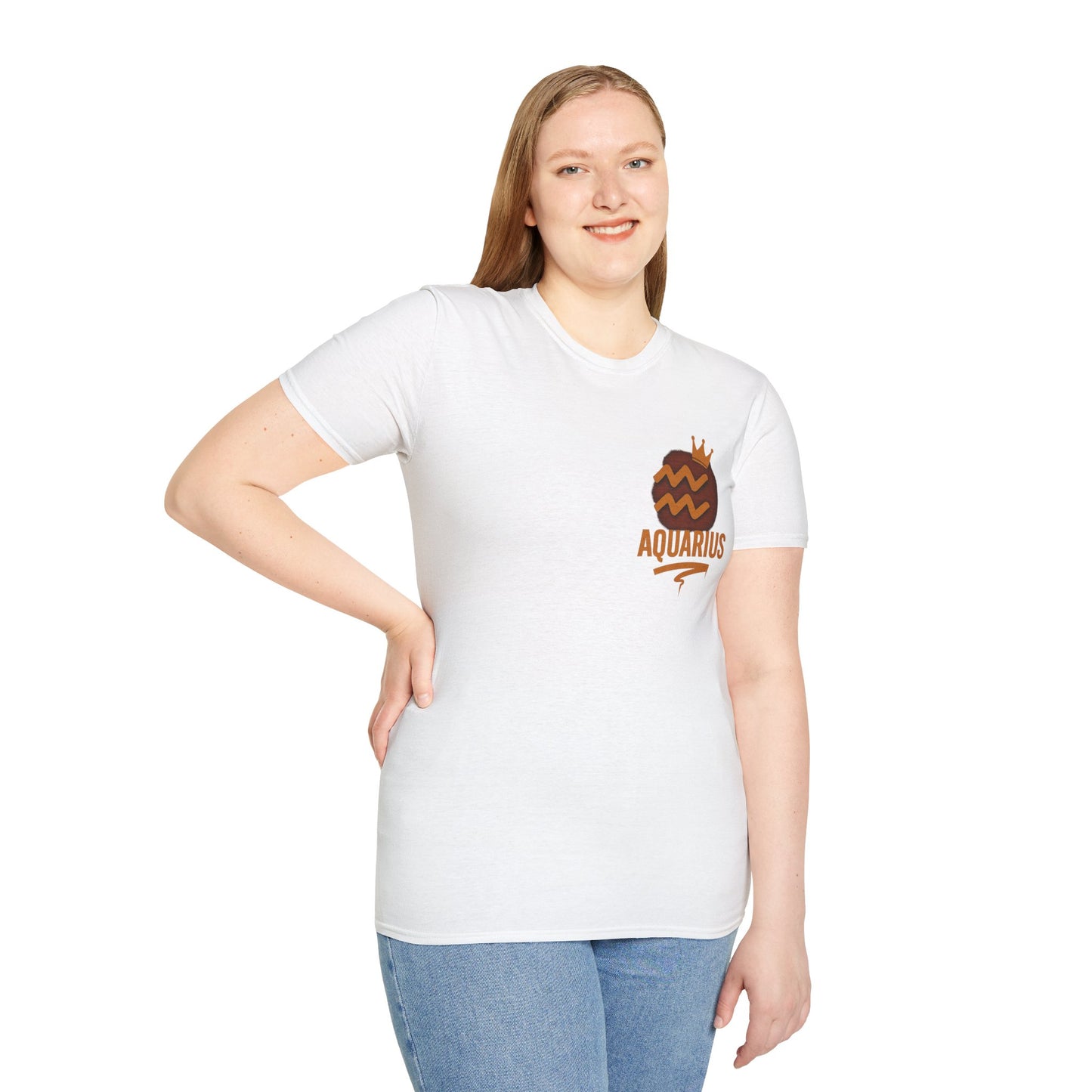 Aquarius Zodiac Sign Unisex Softstyle T-Shirt