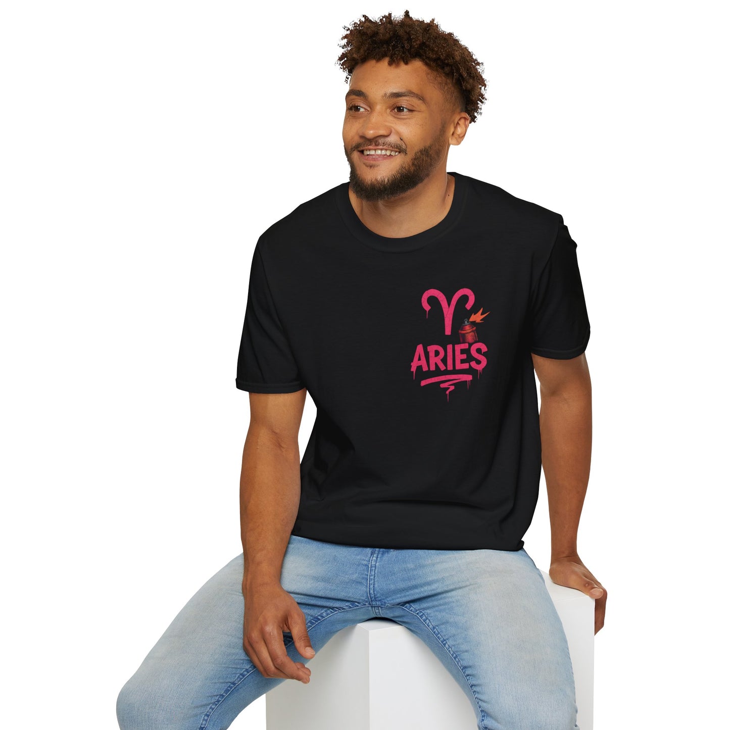 Aries Zodiac Sign Unisex Softstyle T-Shirt