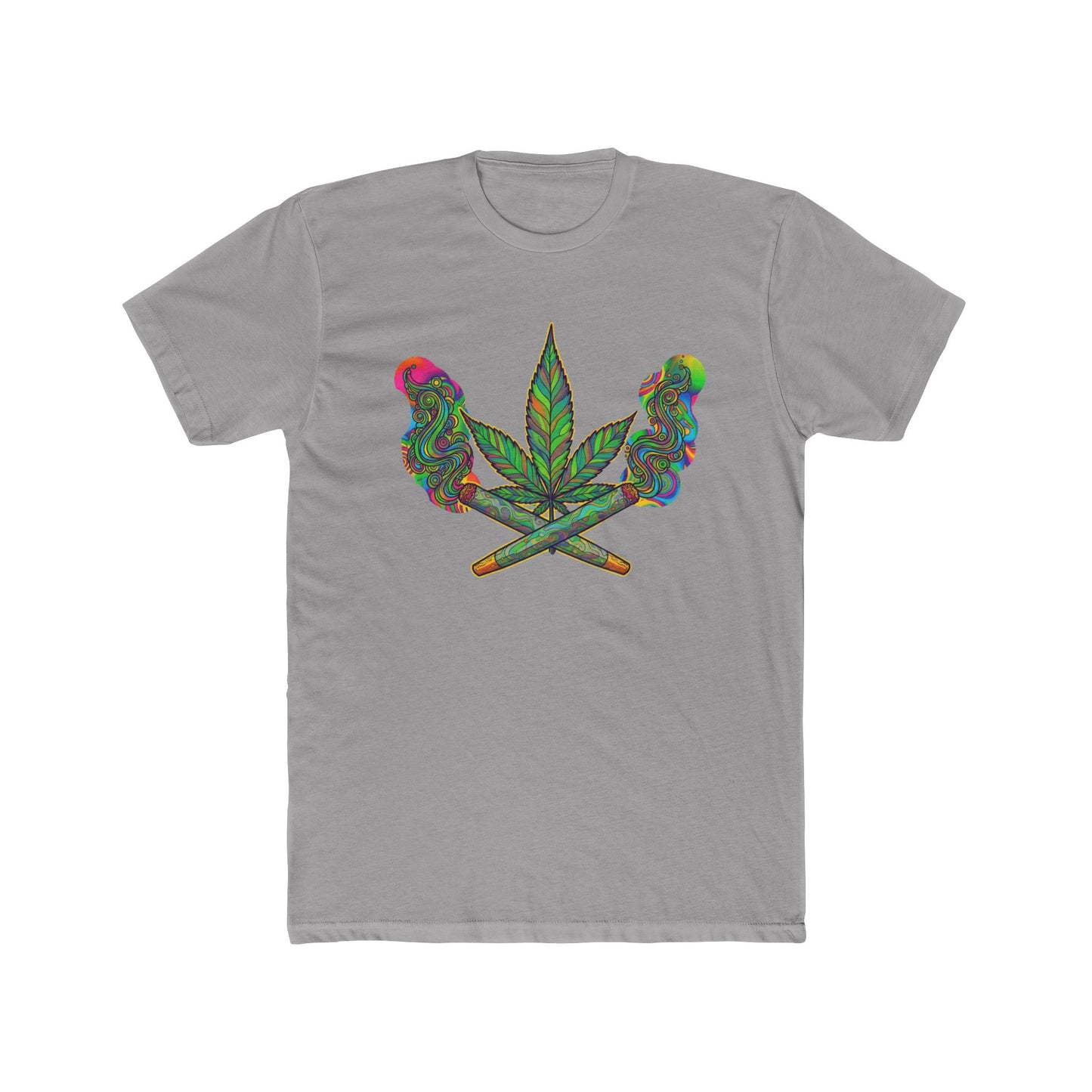 Vibrant Cannabis Crew Tee, Unisex T-Shirt, Soft Cotton Tee, Chill Vibe Shirt, Gifts for Smokers, 420 Apparel
