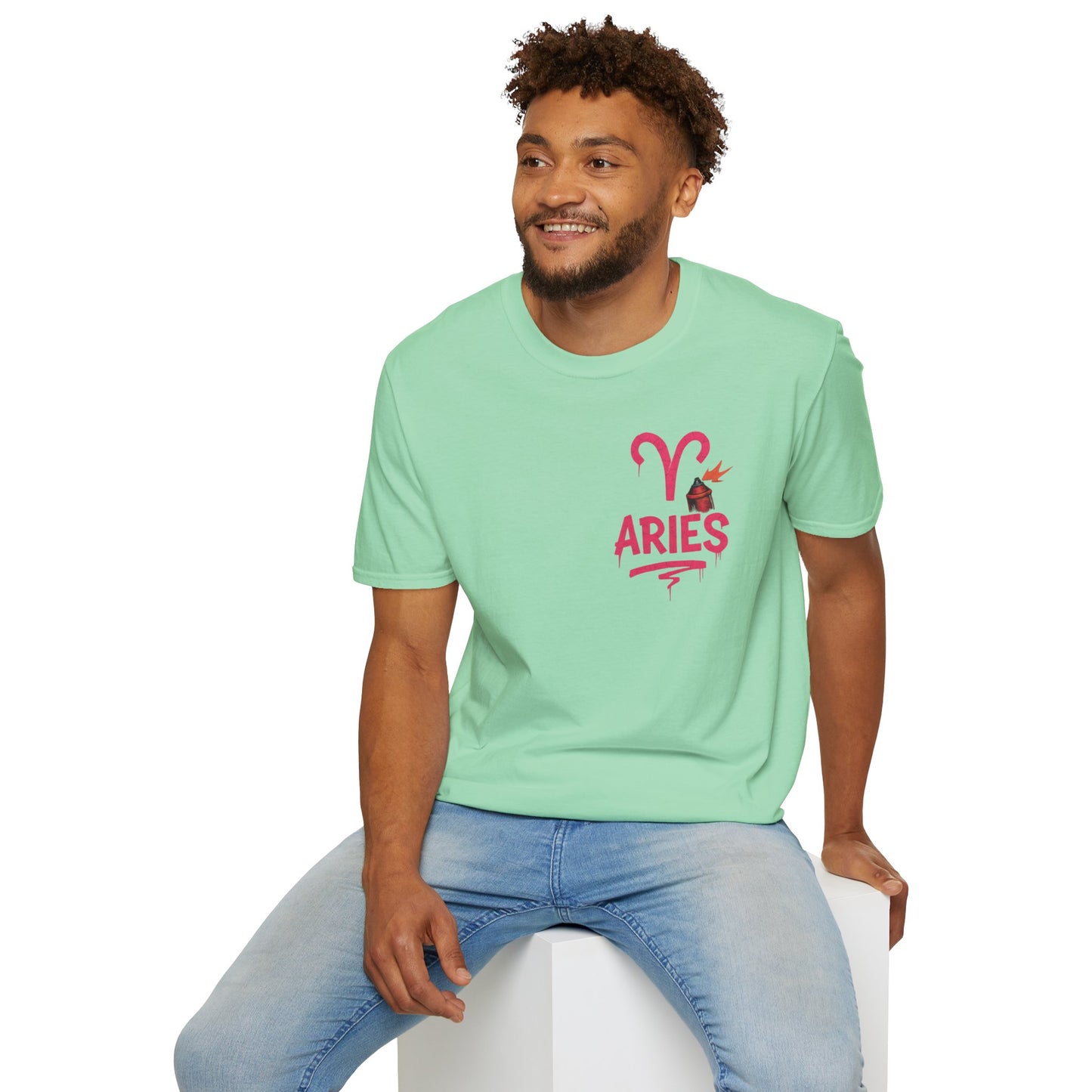 Aries Zodiac Sign Unisex Softstyle T-Shirt