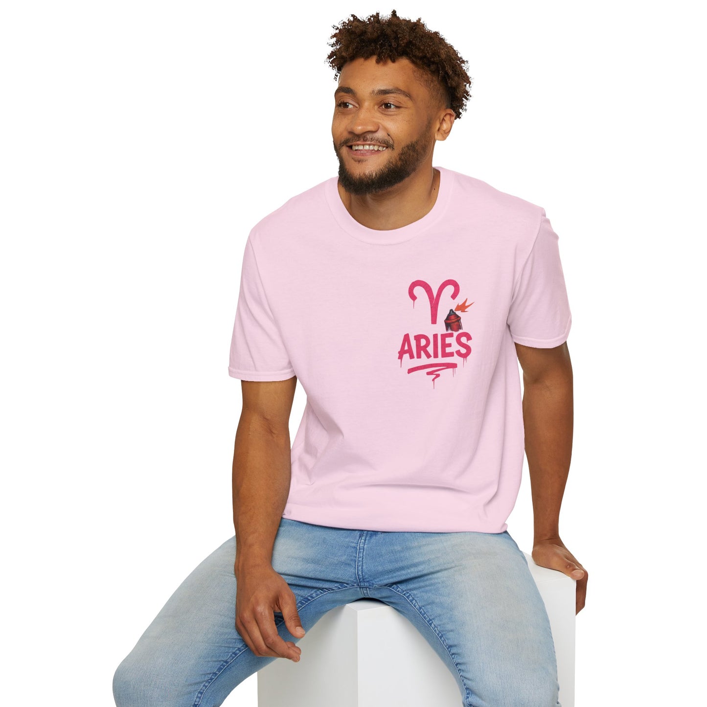 Aries Zodiac Sign Unisex Softstyle T-Shirt