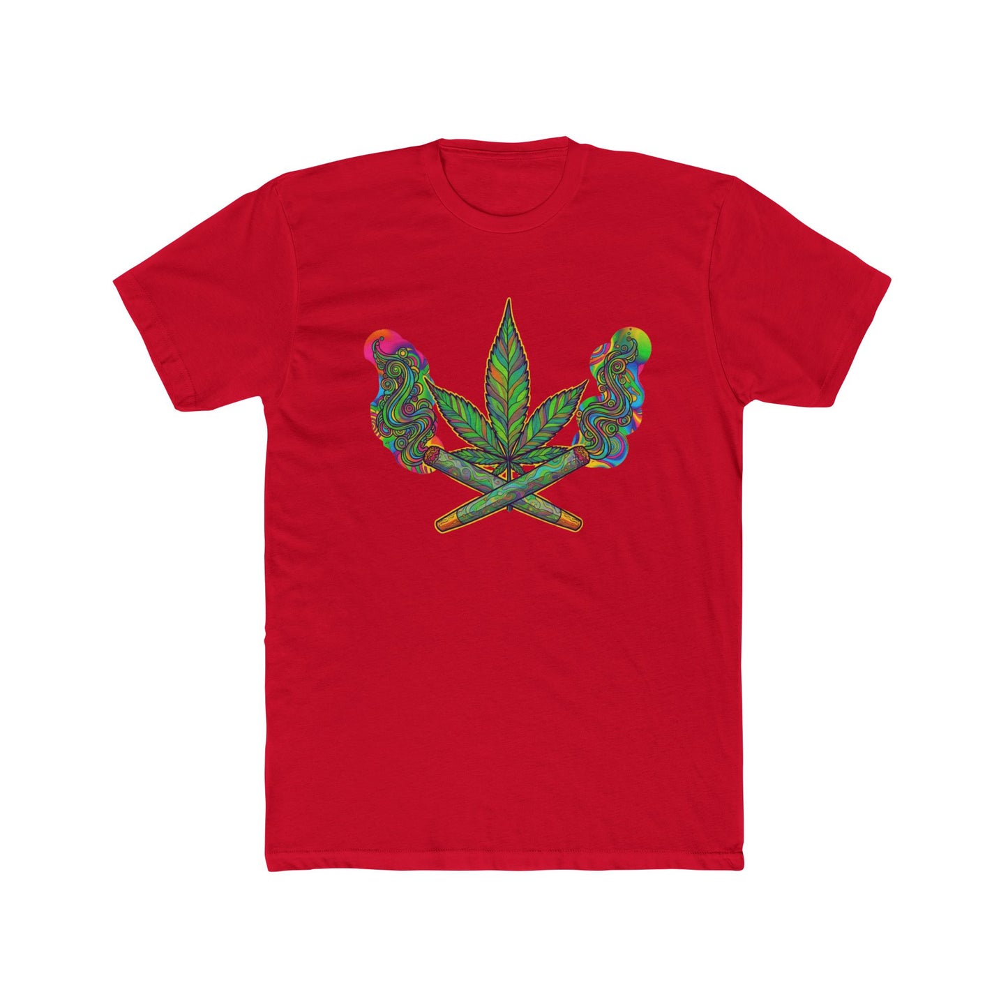 Vibrant Cannabis Crew Tee, Unisex T-Shirt, Soft Cotton Tee, Chill Vibe Shirt, Gifts for Smokers, 420 Apparel