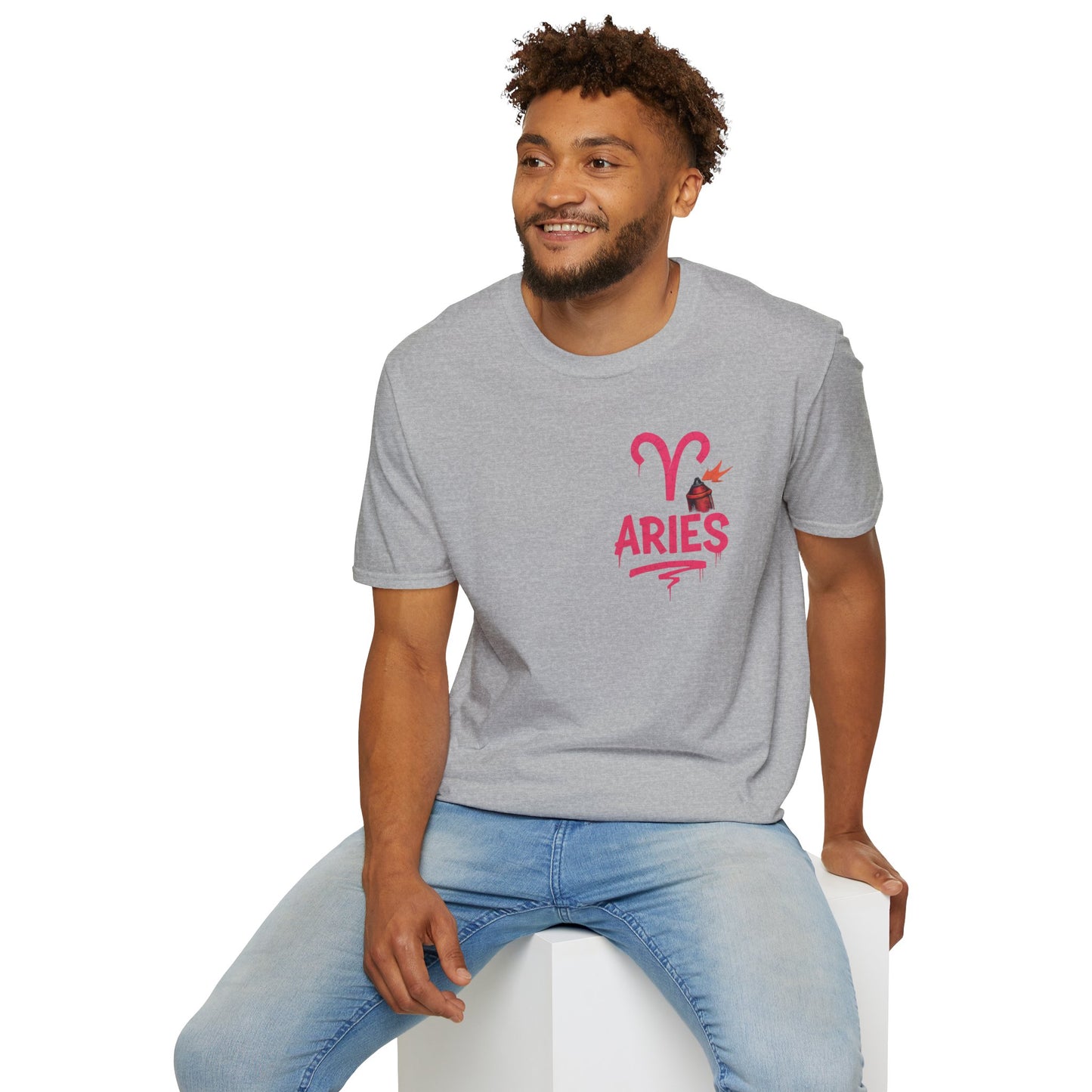 Aries Zodiac Sign Unisex Softstyle T-Shirt