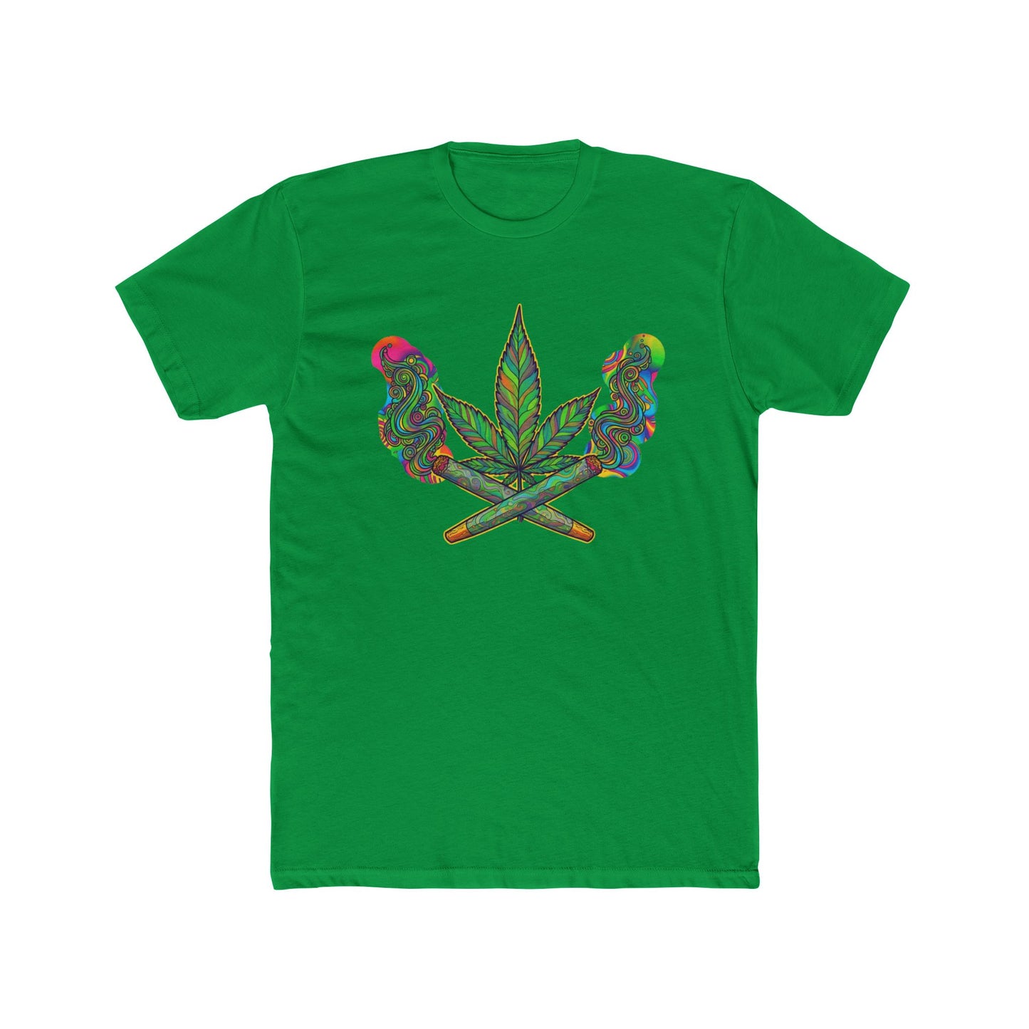Vibrant Cannabis Crew Tee, Unisex T-Shirt, Soft Cotton Tee, Chill Vibe Shirt, Gifts for Smokers, 420 Apparel