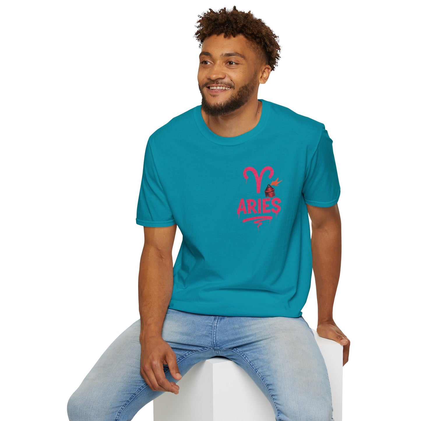 Aries Zodiac Sign Unisex Softstyle T-Shirt