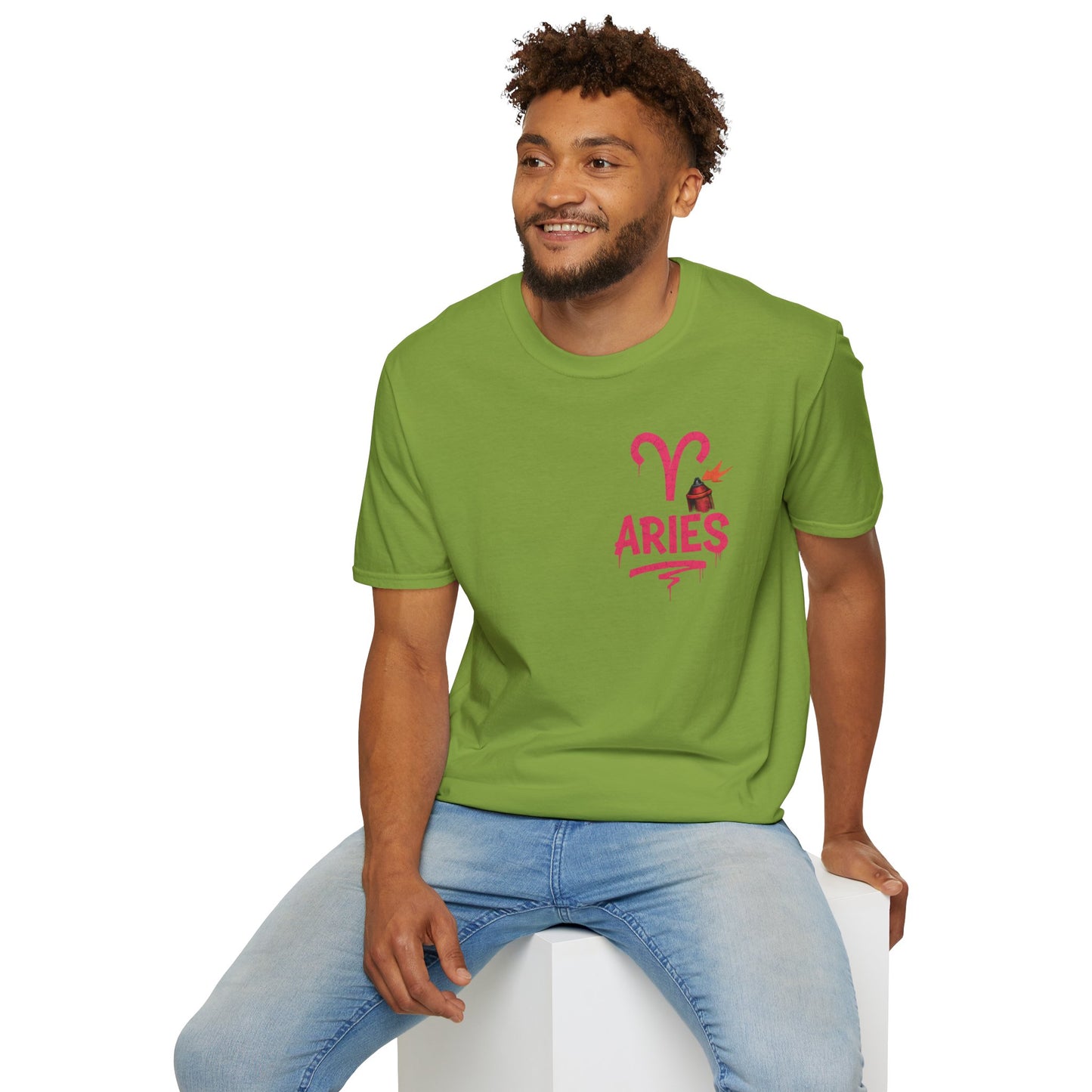Aries Zodiac Sign Unisex Softstyle T-Shirt