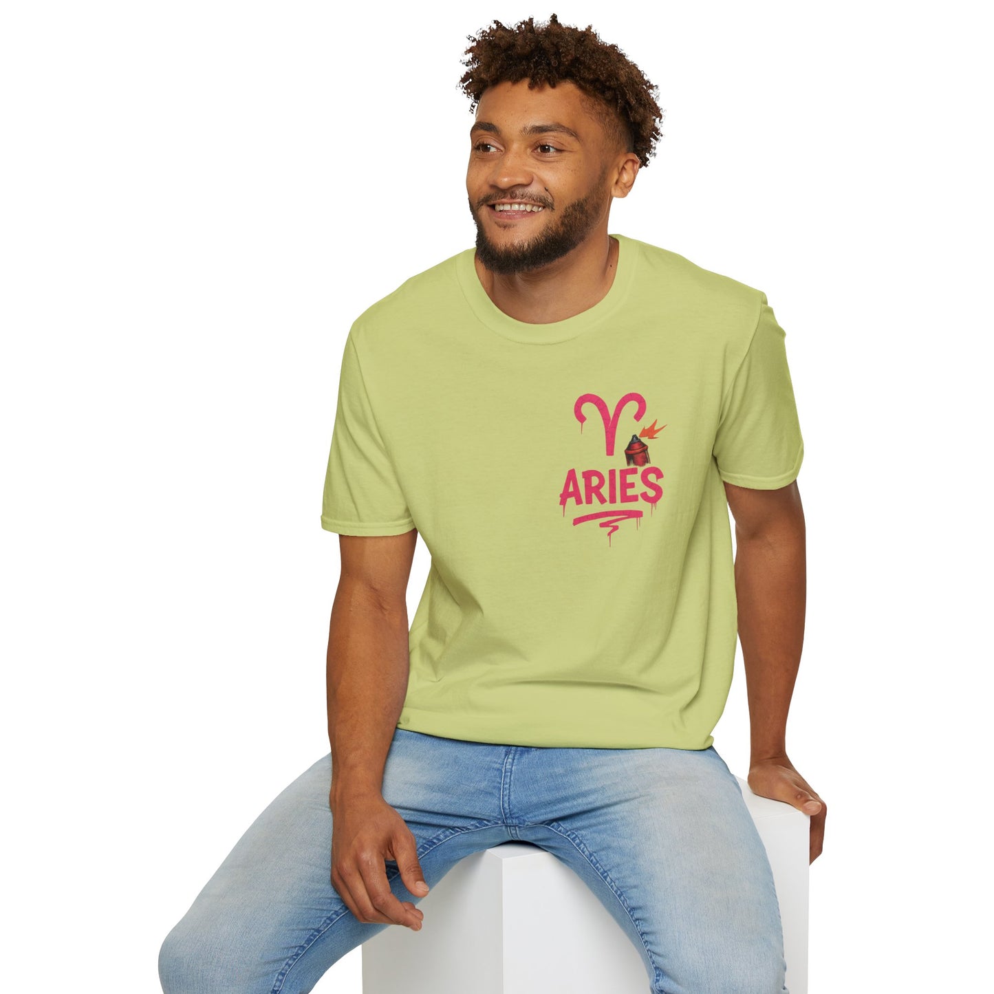 Aries Zodiac Sign Unisex Softstyle T-Shirt