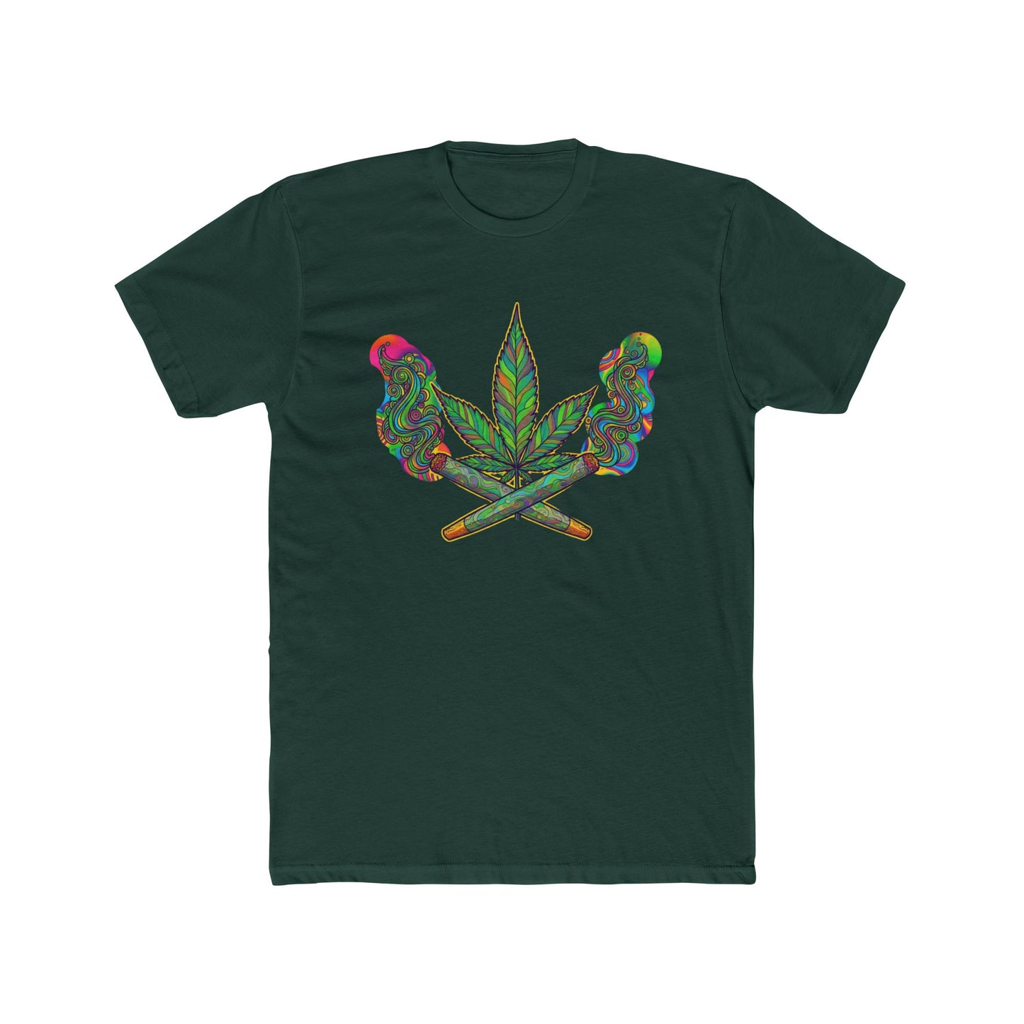 Vibrant Cannabis Crew Tee, Unisex T-Shirt, Soft Cotton Tee, Chill Vibe Shirt, Gifts for Smokers, 420 Apparel