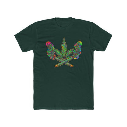 Vibrant Cannabis Crew Tee, Unisex T-Shirt, Soft Cotton Tee, Chill Vibe Shirt, Gifts for Smokers, 420 Apparel