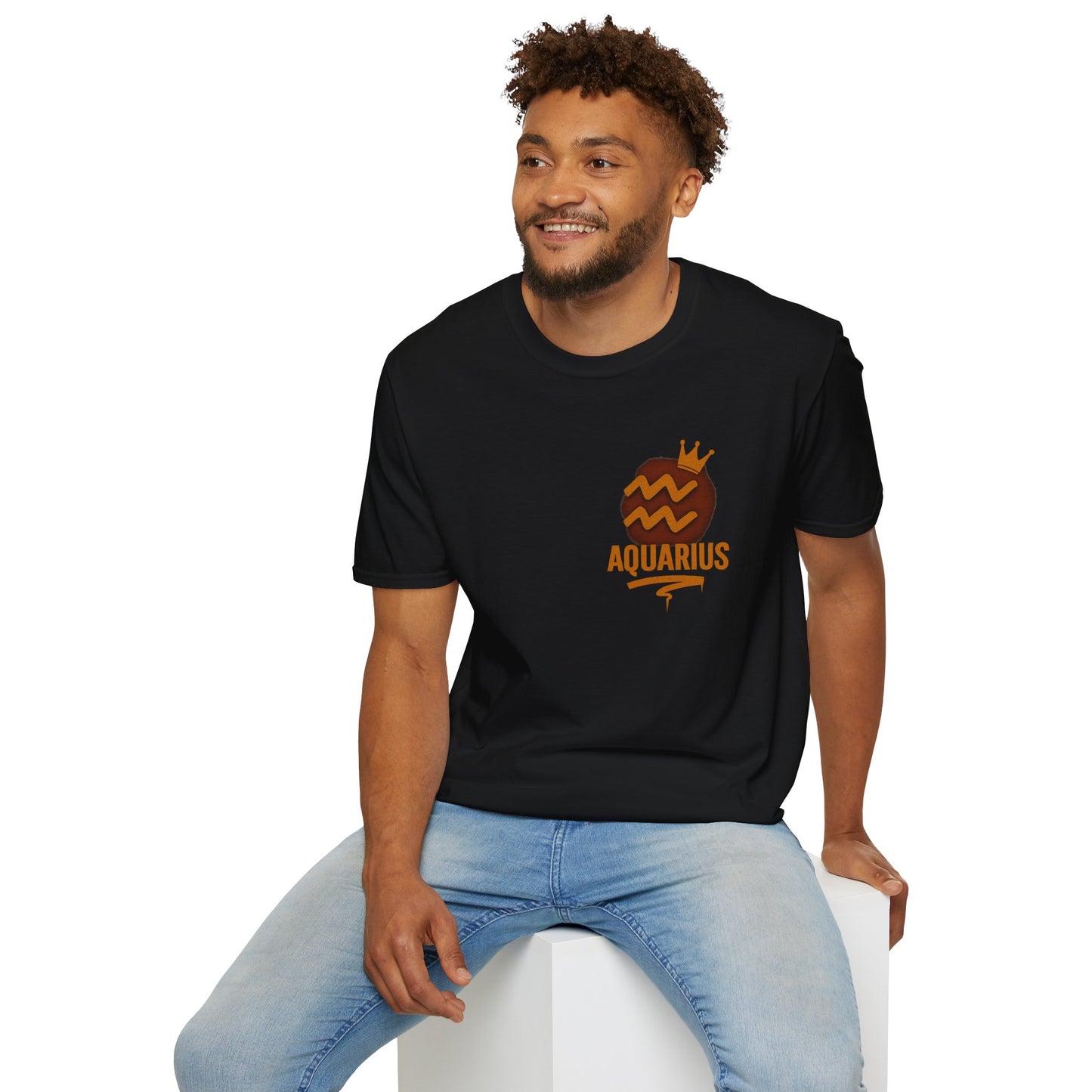 Aquarius Zodiac Sign Unisex Softstyle T-Shirt