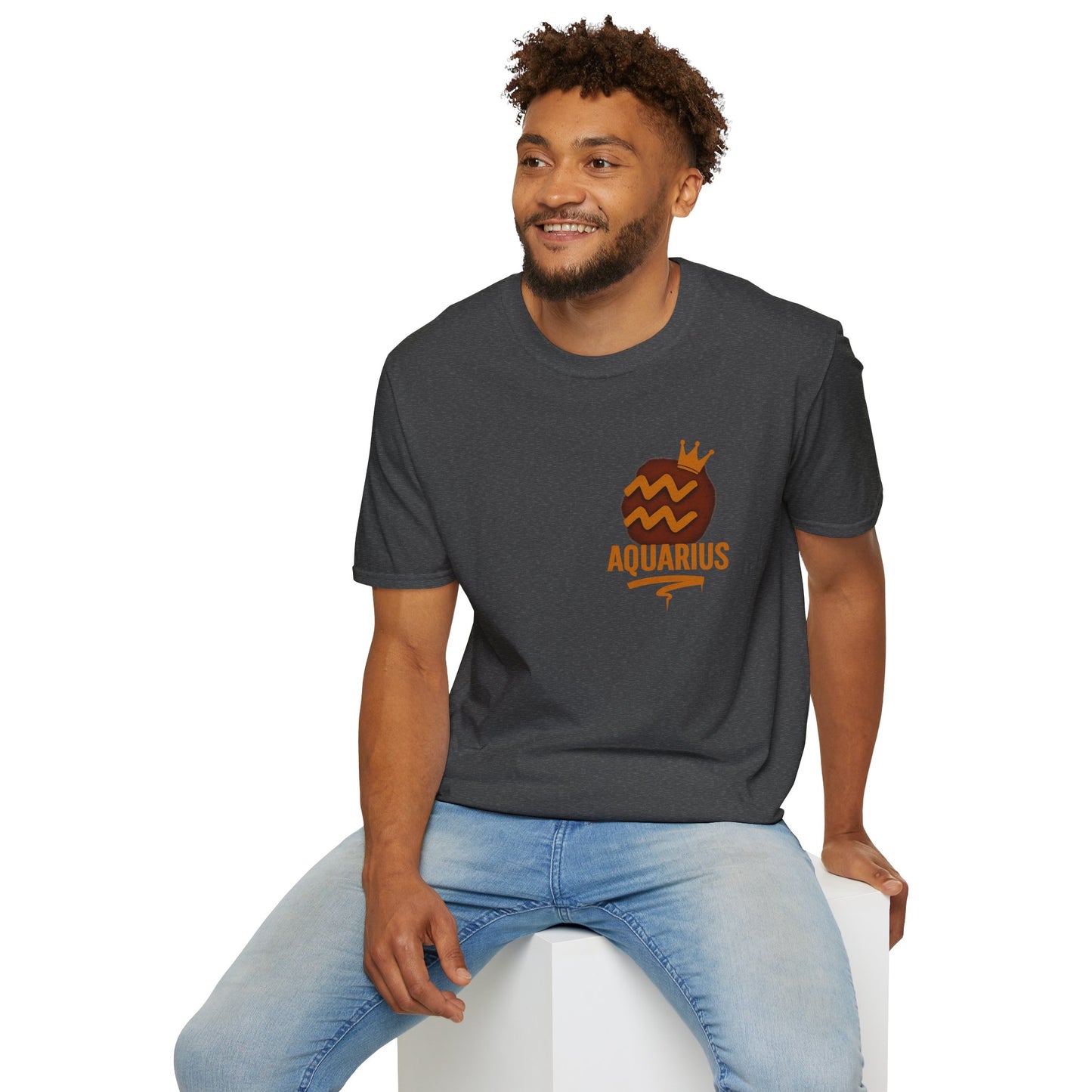 Aquarius Zodiac Sign Unisex Softstyle T-Shirt