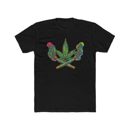Vibrant Cannabis Crew Tee, Unisex T-Shirt, Soft Cotton Tee, Chill Vibe Shirt, Gifts for Smokers, 420 Apparel