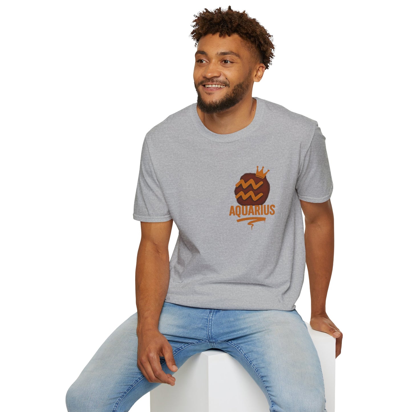 Aquarius Zodiac Sign Unisex Softstyle T-Shirt