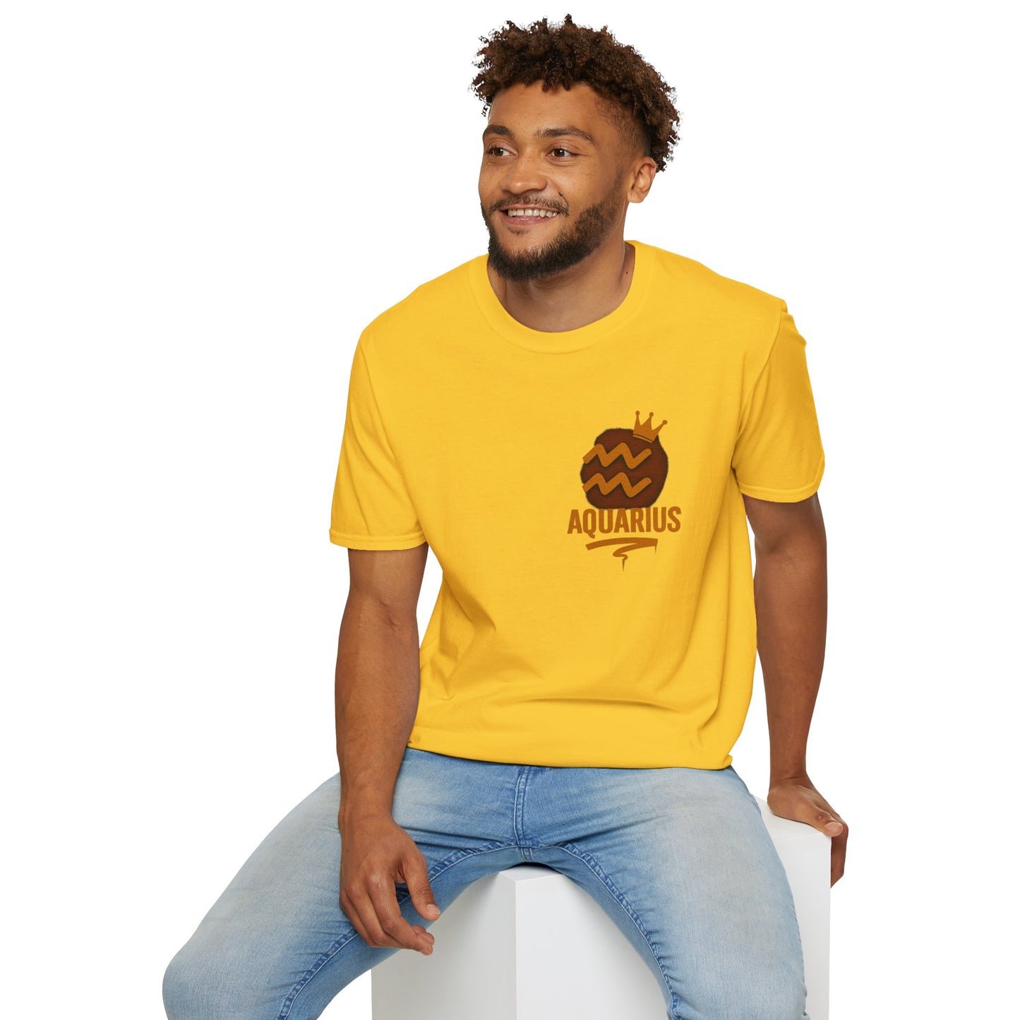 Aquarius Zodiac Sign Unisex Softstyle T-Shirt