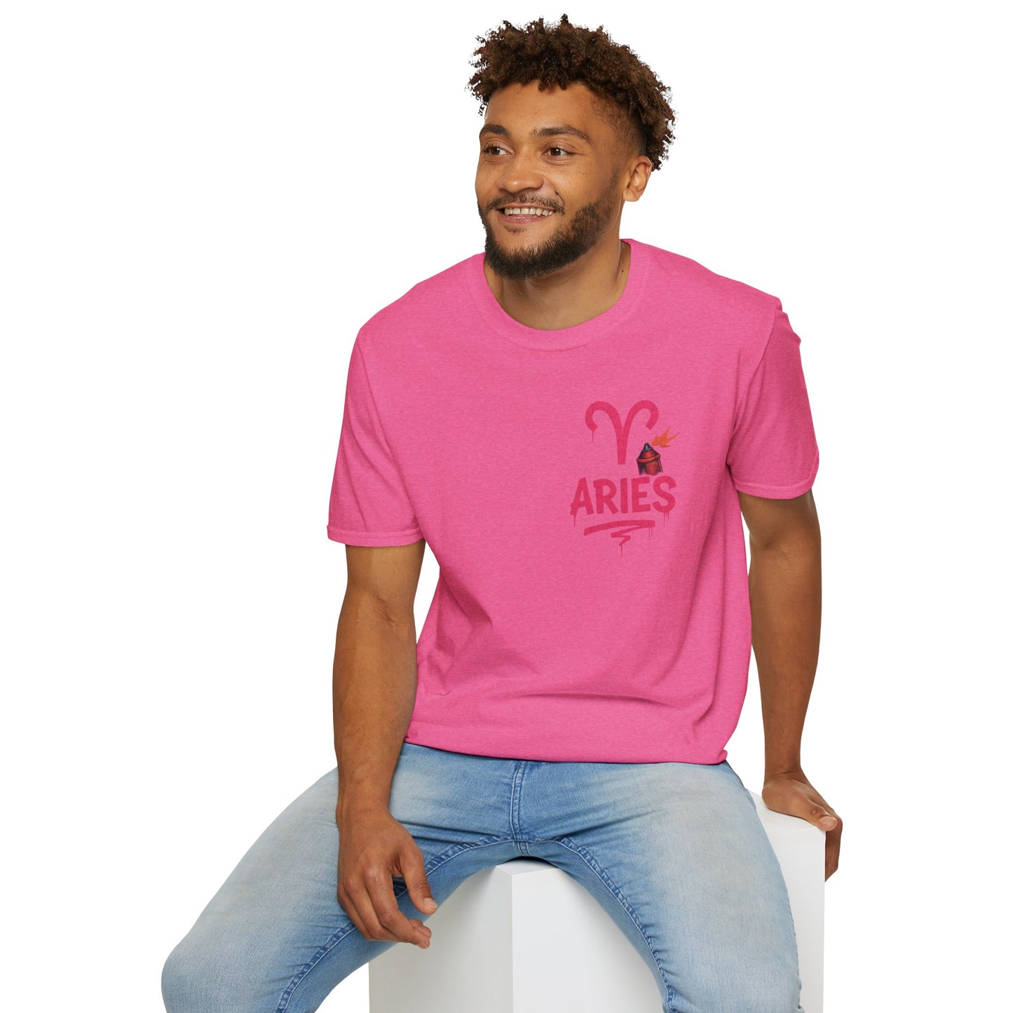 Aries Zodiac Sign Unisex Softstyle T-Shirt