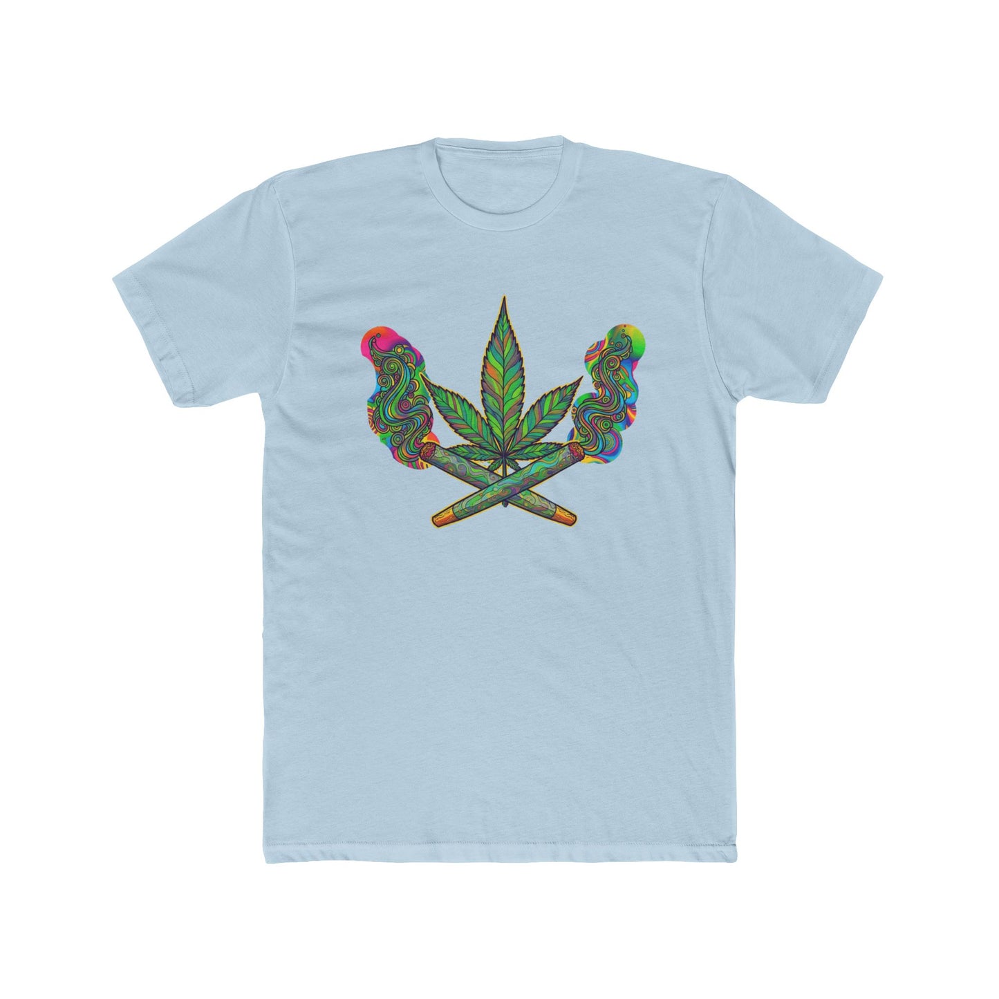Vibrant Cannabis Crew Tee, Unisex T-Shirt, Soft Cotton Tee, Chill Vibe Shirt, Gifts for Smokers, 420 Apparel