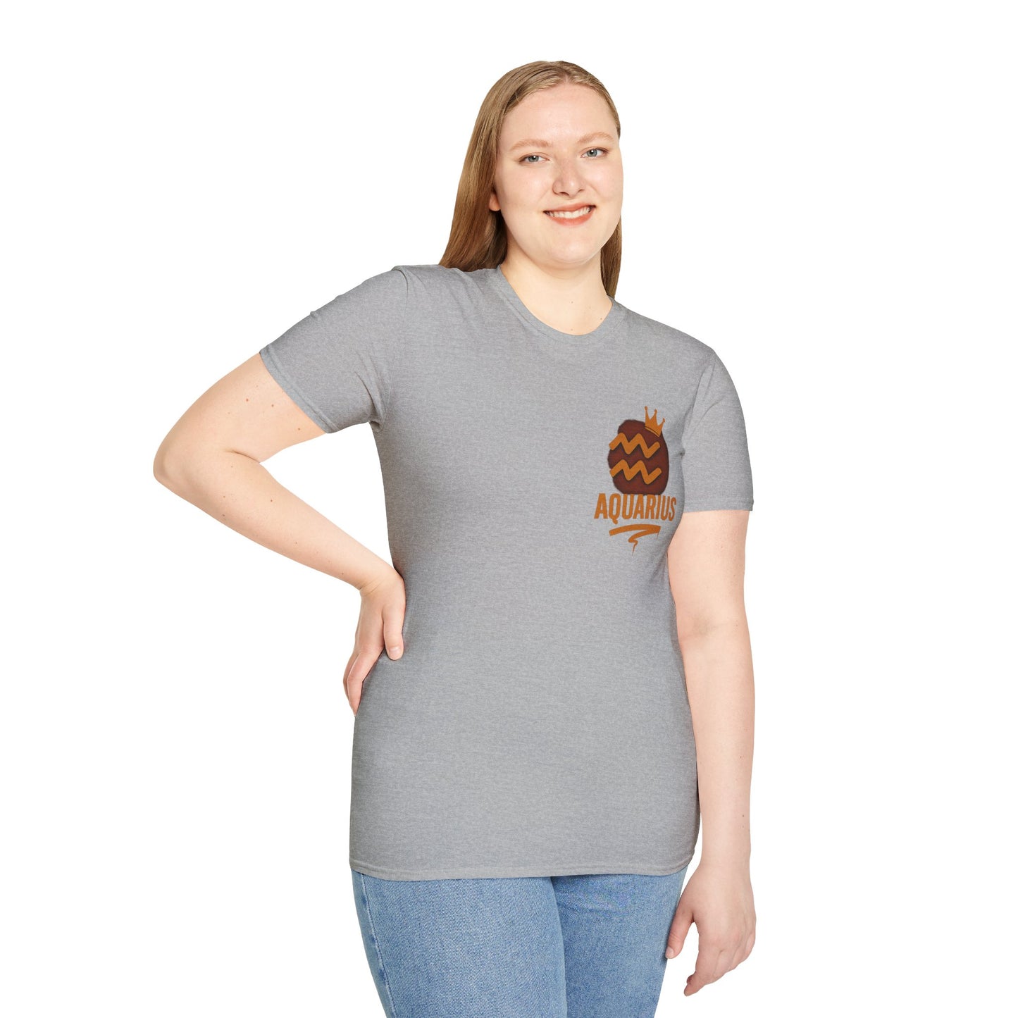 Aquarius Zodiac Sign Unisex Softstyle T-Shirt