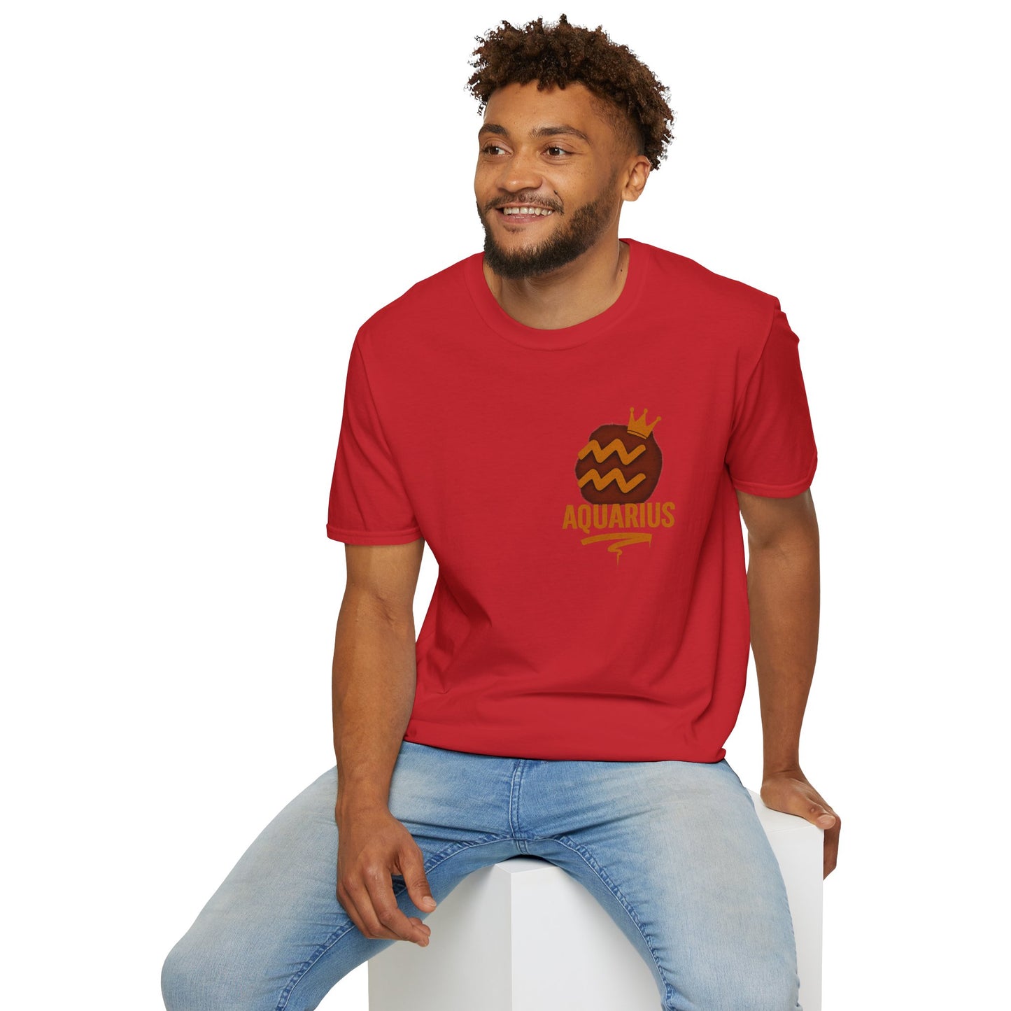 Aquarius Zodiac Sign Unisex Softstyle T-Shirt