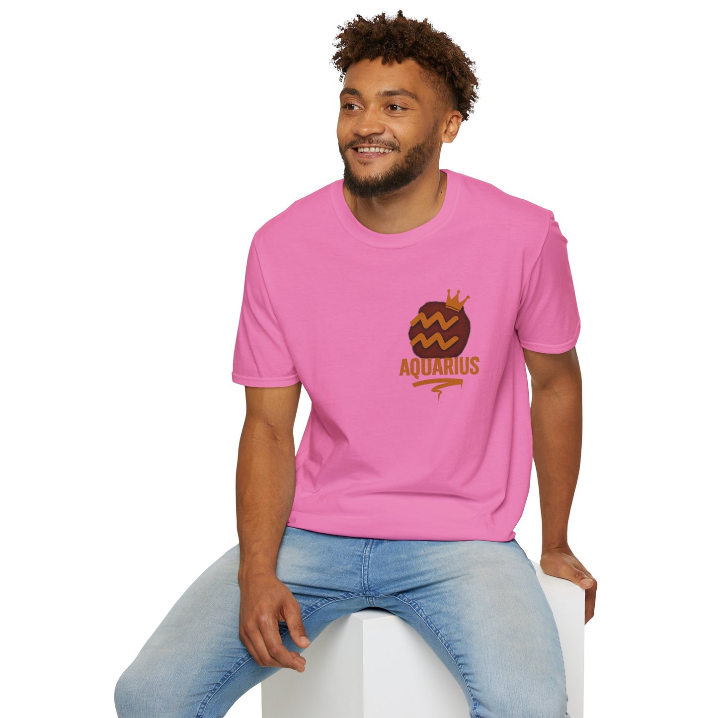 Aquarius Zodiac Sign Unisex Softstyle T-Shirt