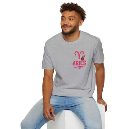 Aries Zodiac Sign Unisex Softstyle T-Shirt