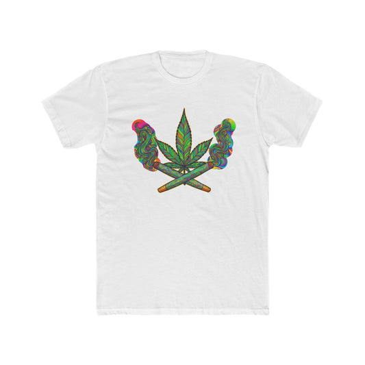 Vibrant Cannabis Crew Tee, Unisex T-Shirt, Soft Cotton Tee, Chill Vibe Shirt, Gifts for Smokers, 420 Apparel