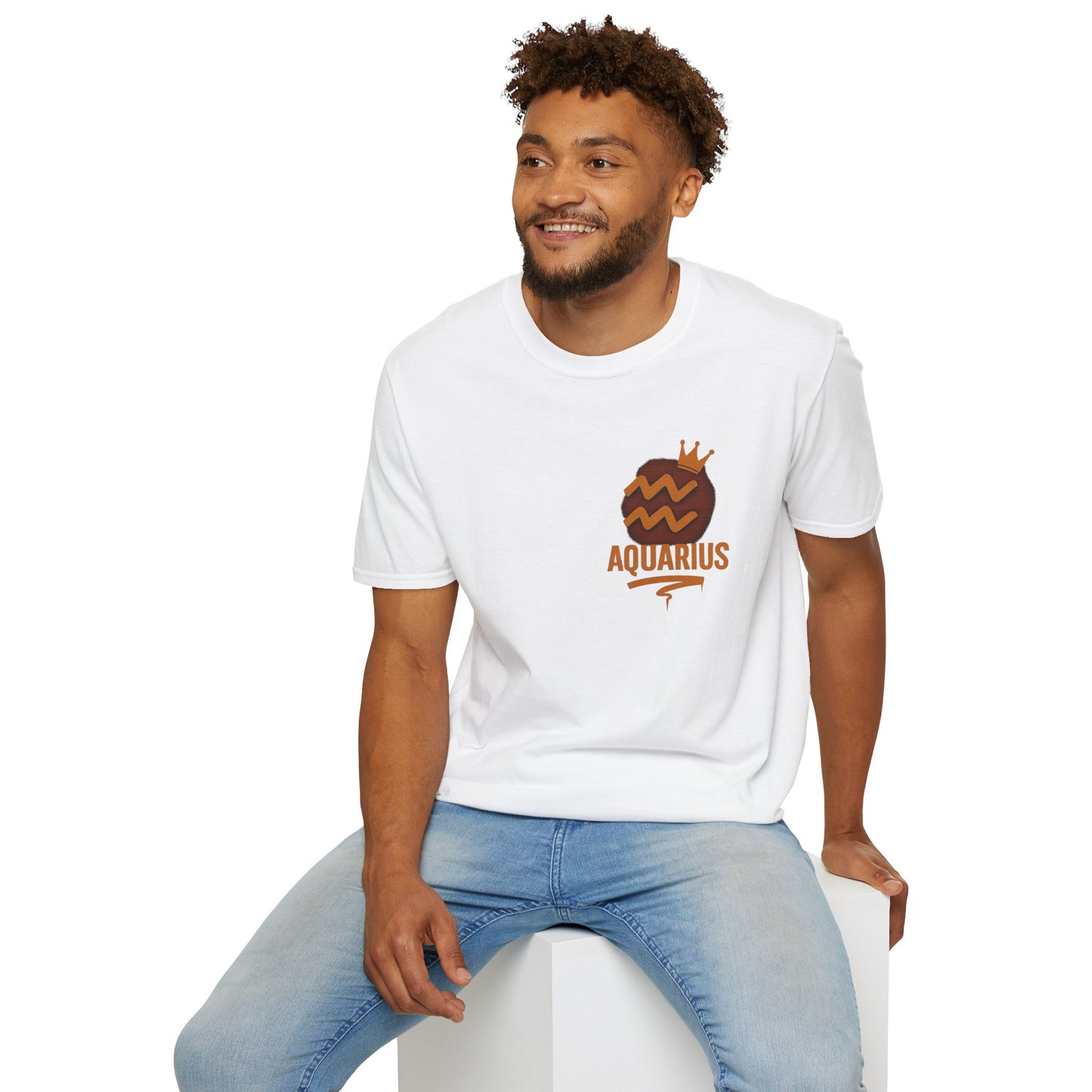 Aquarius Zodiac Sign Unisex Softstyle T-Shirt