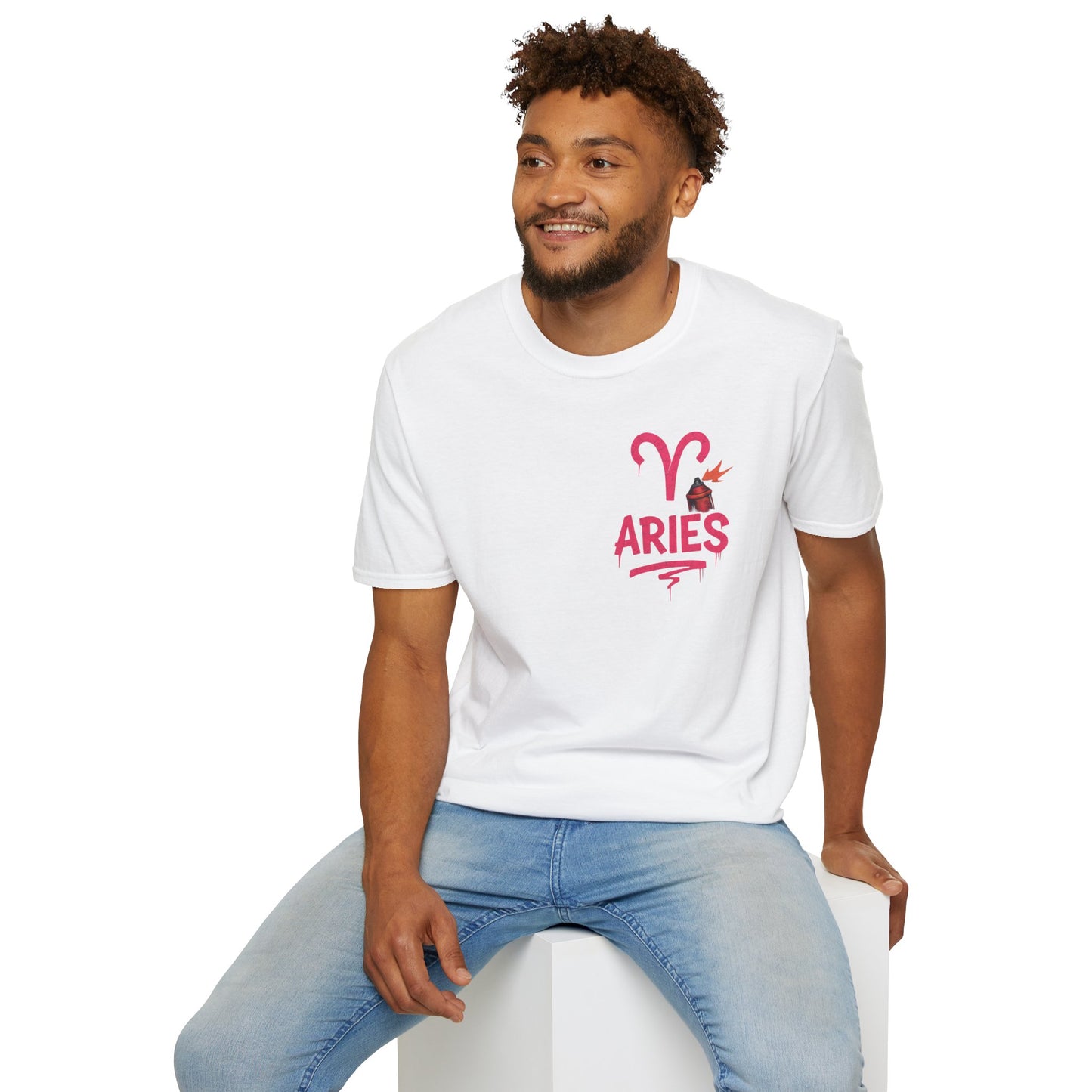 Aries Zodiac Sign Unisex Softstyle T-Shirt