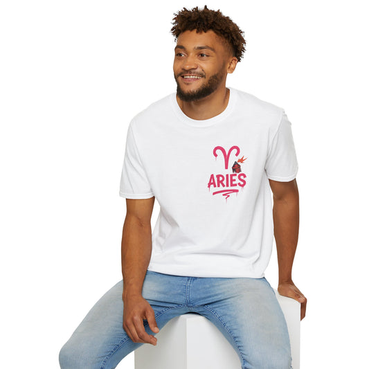 Aries Zodiac Sign Unisex Softstyle T-Shirt